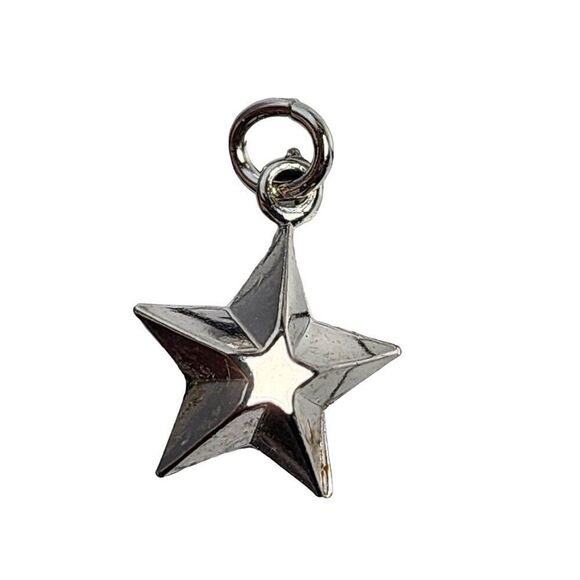 Vintage Sterling Silver Star Charm - Picture 1 of 3